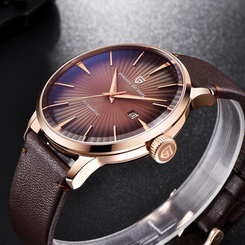 Pagani Design PD2770 Men's Automatic Mechanical Watch with Brown Leather Strap - Image 4